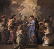 Luca Giordano Holy Ana and the nina Maria Second mitade of the 17th century Sweden oil painting artist